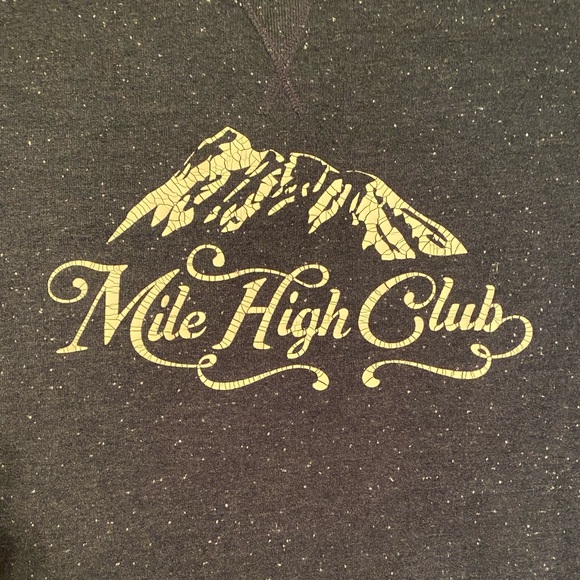 Lucky Brand Mile High Club Snow Heather Sweatshirt XXL Speckled Mountain Graphic - Picture 2 of 9
